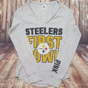 PINK Victoria Secret Steelers long sleeve size M